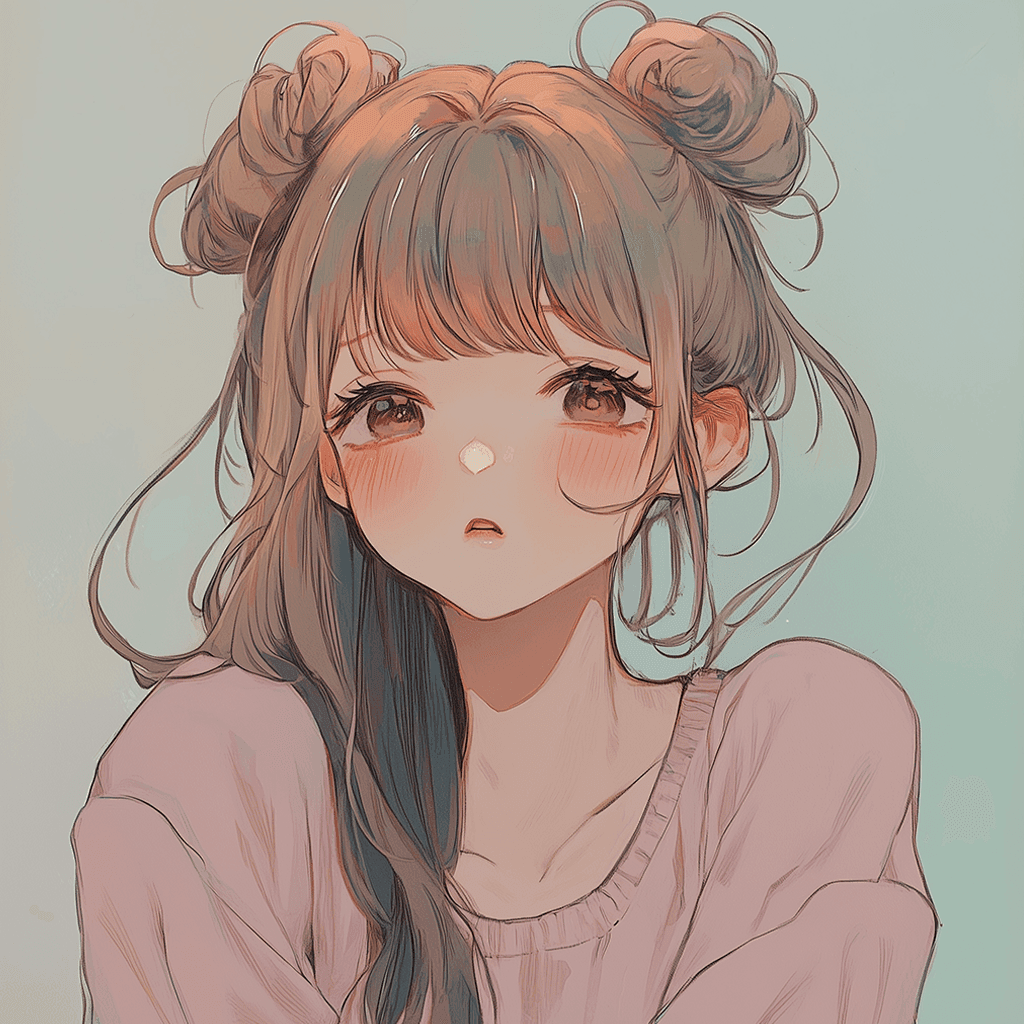 ロングヘアの可愛い女の子のフリーアイコン