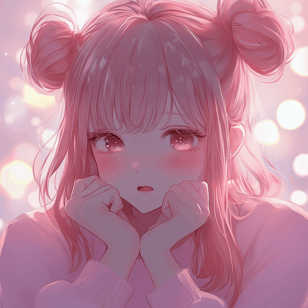 頬を赤らめるシャイな女の子のフリーアイコン