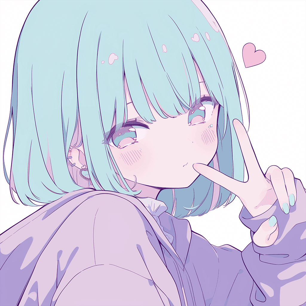 ピースサインをする女の子のフリーアイコン