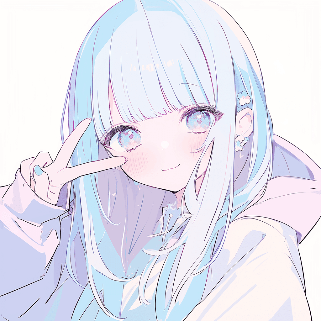 目の横でピースサインをする女の子のフリーアイコン